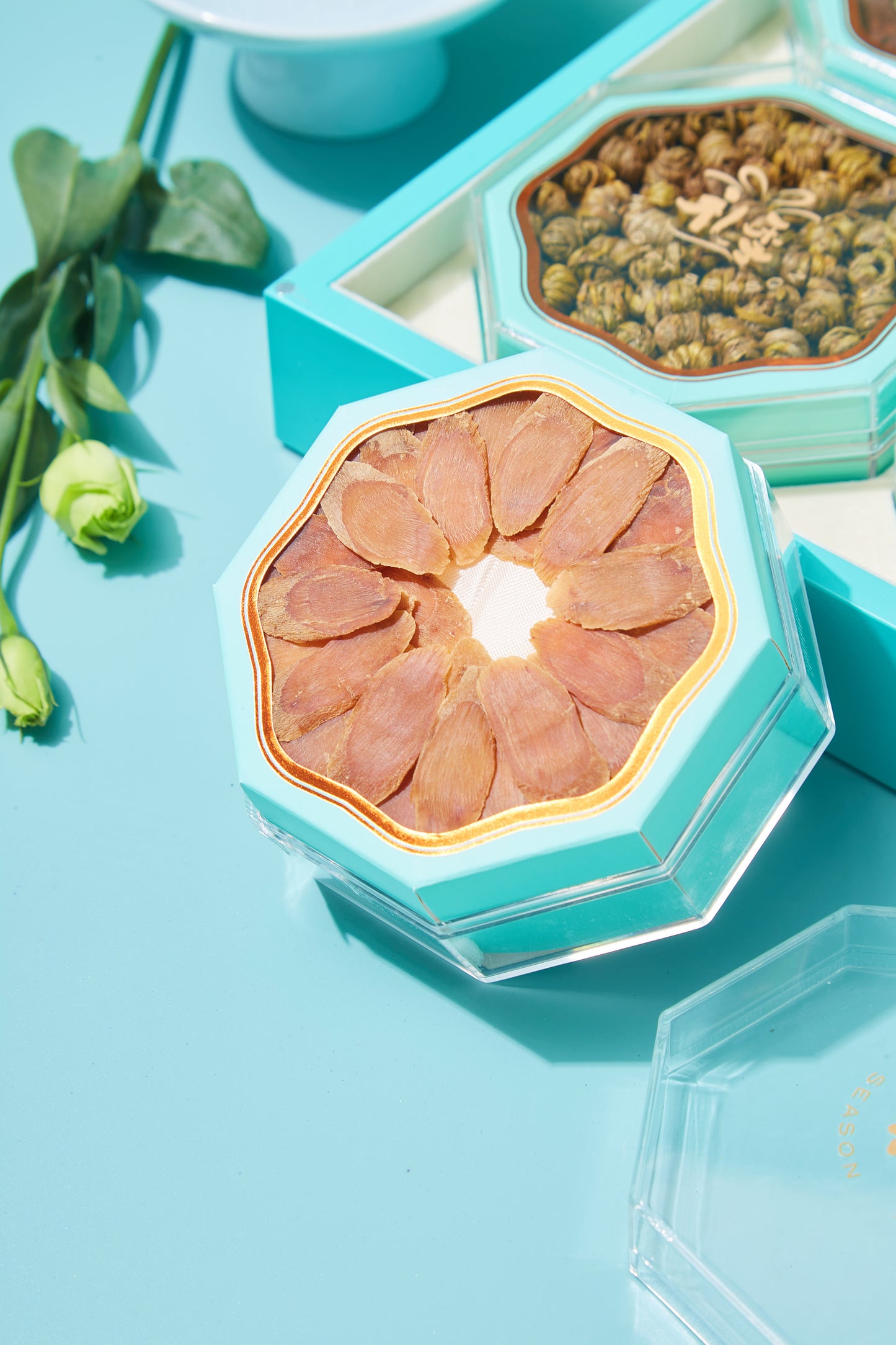 Tiffany Blue Nutritious Health Products Four-Piece Gift Box
