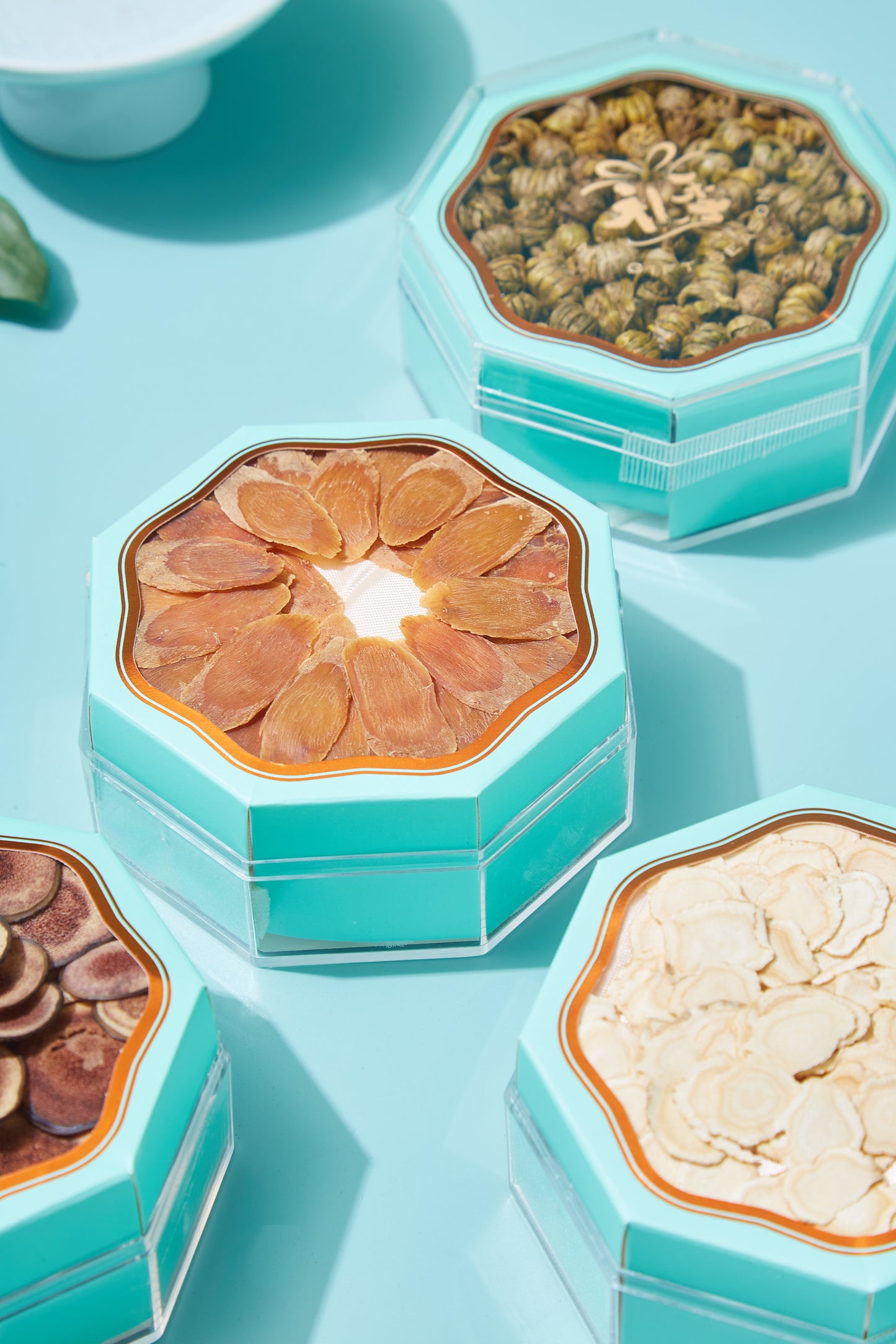 Tiffany Blue Nutritious Health Products Four-Piece Gift Box
