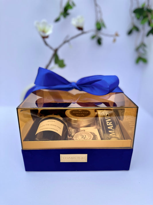 blue velvet gift box