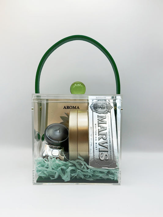Green Crystal Square Gift Box
