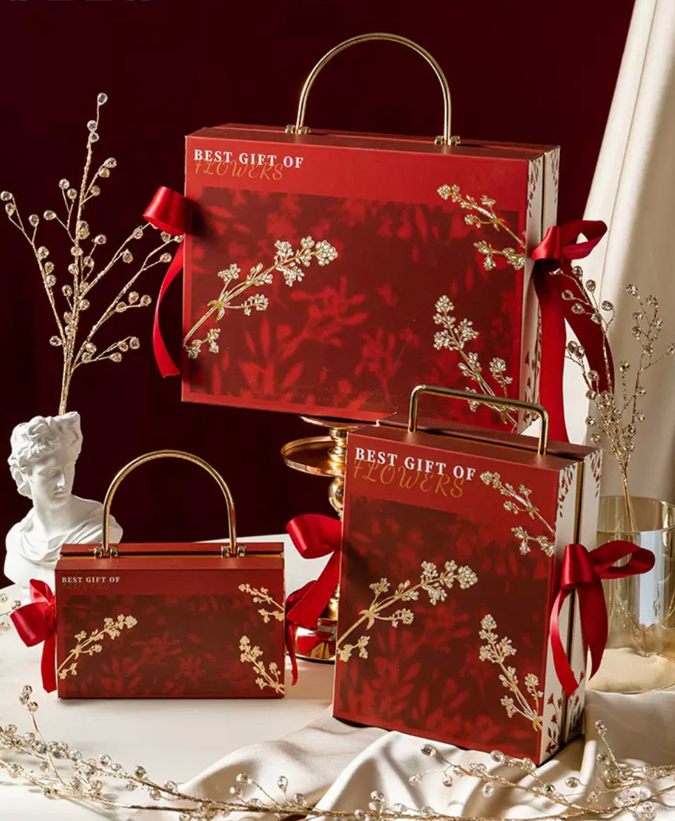Floral Shadow Wedding Favor Gift Box(Empty box)
