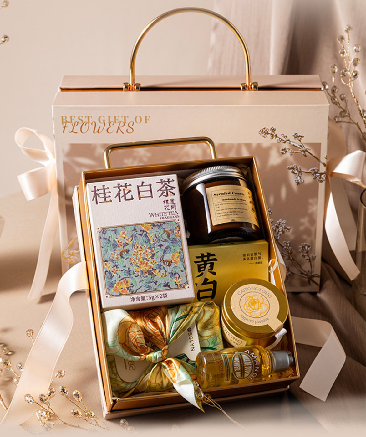 Floral Shadow Wedding Favor Gift Box(Empty box)