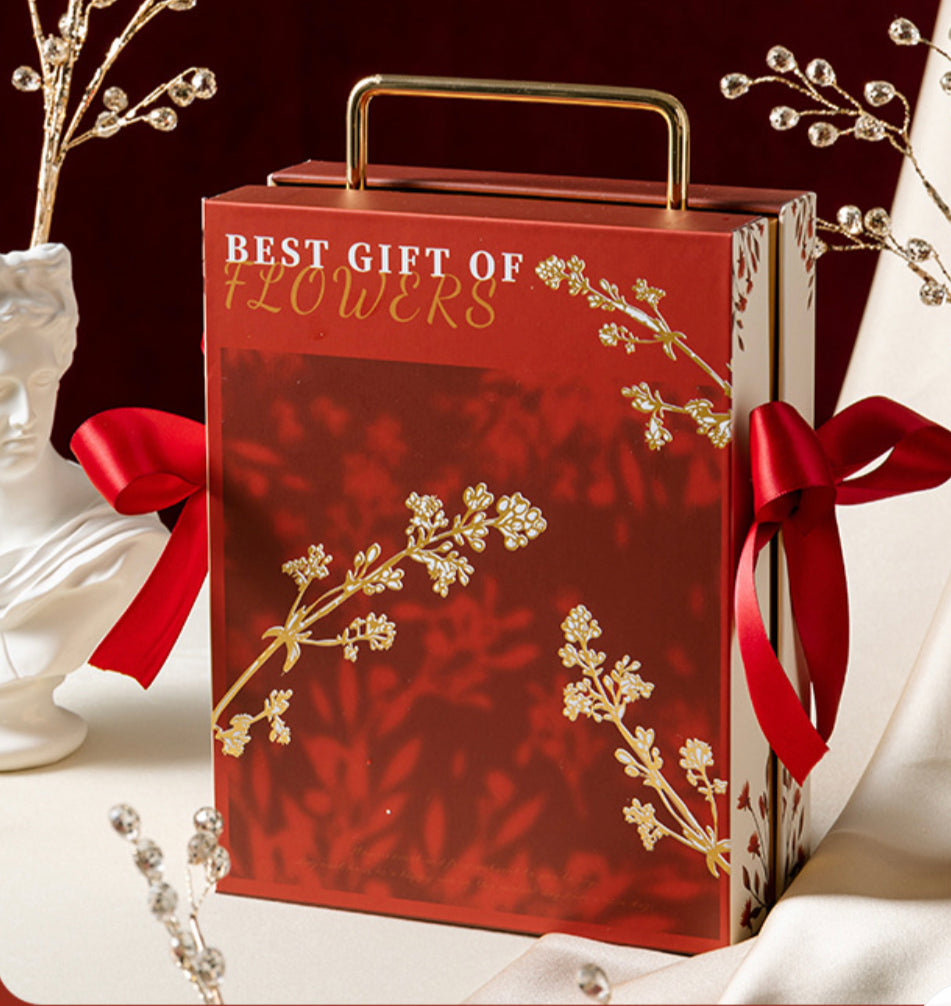 Floral Shadow Wedding Favor Gift Box(Empty box)